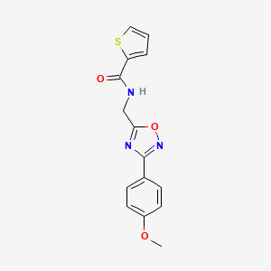 molecular formula C15H13N3O3S B4238333 N-{[3-(4-methoxyphenyl)-1,2,4-oxadiazol-5-yl]methyl}-2-thiophenecarboxamide 