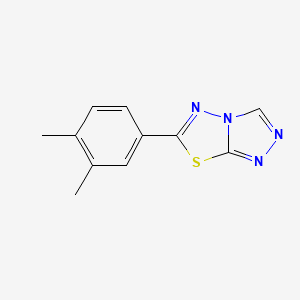 molecular formula C11H10N4S B4238335 6-(3,4-dimethylphenyl)[1,2,4]triazolo[3,4-b][1,3,4]thiadiazole 