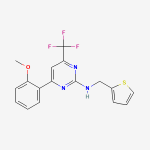 molecular formula C17H14F3N3OS B4238341 4-(2-methoxyphenyl)-N-(2-thienylmethyl)-6-(trifluoromethyl)-2-pyrimidinamine 