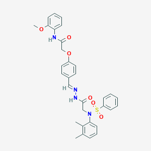 molecular formula C32H32N4O6S B423836 2-[4-(2-{[2,3-dimethyl(phenylsulfonyl)anilino]acetyl}carbohydrazonoyl)phenoxy]-N-(2-methoxyphenyl)acetamide 