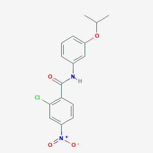 molecular formula C16H15ClN2O4 B4238376 2-chloro-N-(3-isopropoxyphenyl)-4-nitrobenzamide 