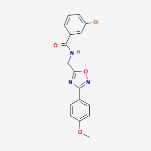 molecular formula C17H14BrN3O3 B4238399 3-bromo-N-{[3-(4-methoxyphenyl)-1,2,4-oxadiazol-5-yl]methyl}benzamide 