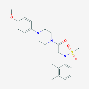 molecular formula C22H29N3O4S B423843 N-(2,3-dimethylphenyl)-N-{2-[4-(4-methoxyphenyl)-1-piperazinyl]-2-oxoethyl}methanesulfonamide 