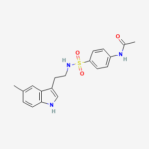 molecular formula C19H21N3O3S B4238446 N-[4-({[2-(5-methyl-1H-indol-3-yl)ethyl]amino}sulfonyl)phenyl]acetamide 