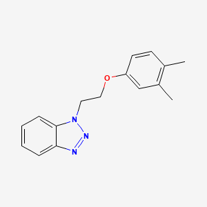molecular formula C16H17N3O B4238458 1-[2-(3,4-dimethylphenoxy)ethyl]-1H-1,2,3-benzotriazole 