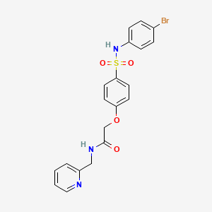 molecular formula C20H18BrN3O4S B4238463 2-(4-{[(4-bromophenyl)amino]sulfonyl}phenoxy)-N-(2-pyridinylmethyl)acetamide 