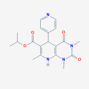 molecular formula C19H22N4O4 B4238469 isopropyl 1,3,7-trimethyl-2,4-dioxo-5-(4-pyridinyl)-1,2,3,4,5,8-hexahydropyrido[2,3-d]pyrimidine-6-carboxylate 