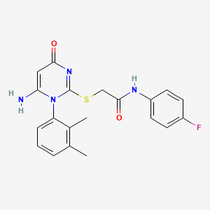 molecular formula C20H19FN4O2S B4238474 2-{[6-amino-1-(2,3-dimethylphenyl)-4-oxo-1,4-dihydro-2-pyrimidinyl]thio}-N-(4-fluorophenyl)acetamide 