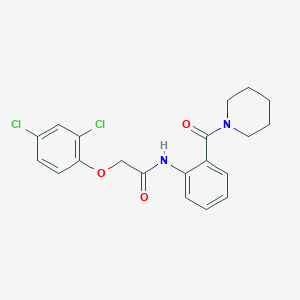 molecular formula C20H20Cl2N2O3 B4238481 2-(2,4-dichlorophenoxy)-N-[2-(1-piperidinylcarbonyl)phenyl]acetamide 