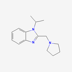 molecular formula C15H21N3 B4238485 1-isopropyl-2-(1-pyrrolidinylmethyl)-1H-benzimidazole 