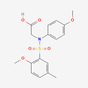 molecular formula C17H19NO6S B4238489 N-[(2-methoxy-5-methylphenyl)sulfonyl]-N-(4-methoxyphenyl)glycine 