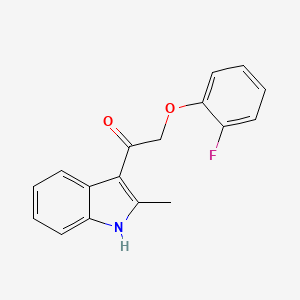 molecular formula C17H14FNO2 B4238501 2-(2-fluorophenoxy)-1-(2-methyl-1H-indol-3-yl)ethanone 
