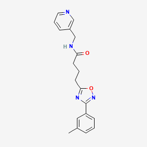molecular formula C19H20N4O2 B4238508 4-[3-(3-methylphenyl)-1,2,4-oxadiazol-5-yl]-N-(3-pyridinylmethyl)butanamide 