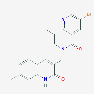 molecular formula C20H20BrN3O2 B4238532 5-bromo-N-[(7-methyl-2-oxo-1,2-dihydro-3-quinolinyl)methyl]-N-propylnicotinamide 