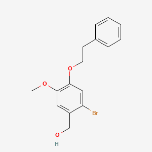 molecular formula C16H17BrO3 B4238539 [2-bromo-5-methoxy-4-(2-phenylethoxy)phenyl]methanol 
