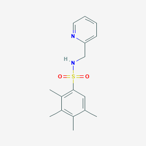 molecular formula C16H20N2O2S B4238544 2,3,4,5-tetramethyl-N-(2-pyridinylmethyl)benzenesulfonamide 