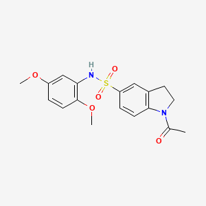 molecular formula C18H20N2O5S B4238556 1-acetyl-N-(2,5-dimethoxyphenyl)-5-indolinesulfonamide 