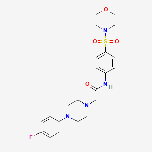 molecular formula C22H27FN4O4S B4238564 2-[4-(4-fluorophenyl)-1-piperazinyl]-N-[4-(4-morpholinylsulfonyl)phenyl]acetamide 