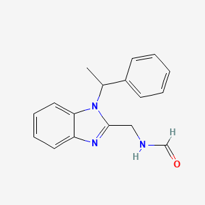 molecular formula C17H17N3O B4238570 {[1-(1-phenylethyl)-1H-benzimidazol-2-yl]methyl}formamide 