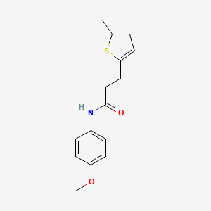 molecular formula C15H17NO2S B4238571 N-(4-methoxyphenyl)-3-(5-methyl-2-thienyl)propanamide 