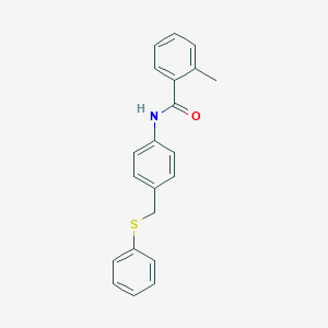 2-methyl-N-{4-[(phenylsulfanyl)methyl]phenyl}benzamide