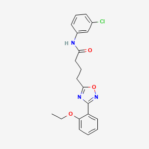 molecular formula C20H20ClN3O3 B4238594 N-(3-chlorophenyl)-4-[3-(2-ethoxyphenyl)-1,2,4-oxadiazol-5-yl]butanamide 