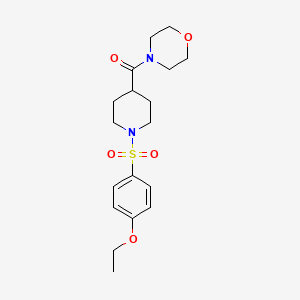 molecular formula C18H26N2O5S B4238595 4-({1-[(4-ethoxyphenyl)sulfonyl]-4-piperidinyl}carbonyl)morpholine 