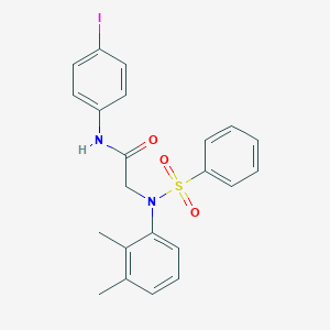 molecular formula C22H21IN2O3S B423861 2-[2,3-dimethyl(phenylsulfonyl)anilino]-N-(4-iodophenyl)acetamide 