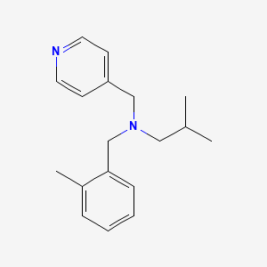 molecular formula C18H24N2 B4238611 2-methyl-N-(2-methylbenzyl)-N-(pyridin-4-ylmethyl)propan-1-amine 