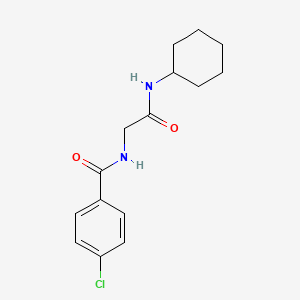 molecular formula C15H19ClN2O2 B4238616 4-chloro-N-[2-(cyclohexylamino)-2-oxoethyl]benzamide 