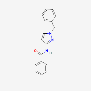 molecular formula C18H17N3O B4238618 N-(1-benzyl-1H-pyrazol-3-yl)-4-methylbenzamide 