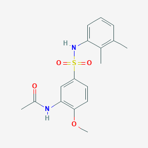 molecular formula C17H20N2O4S B4238624 N-(5-{[(2,3-dimethylphenyl)amino]sulfonyl}-2-methoxyphenyl)acetamide 