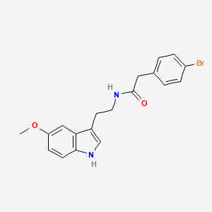 molecular formula C19H19BrN2O2 B4238632 2-(4-bromophenyl)-N-[2-(5-methoxy-1H-indol-3-yl)ethyl]acetamide 