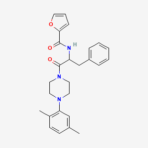 molecular formula C26H29N3O3 B4238638 N-{1-benzyl-2-[4-(2,5-dimethylphenyl)-1-piperazinyl]-2-oxoethyl}-2-furamide 