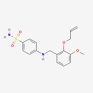 molecular formula C17H20N2O4S B4238658 4-{[2-(allyloxy)-3-methoxybenzyl]amino}benzenesulfonamide 