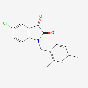 molecular formula C17H14ClNO2 B4238667 5-chloro-1-(2,4-dimethylbenzyl)-1H-indole-2,3-dione 