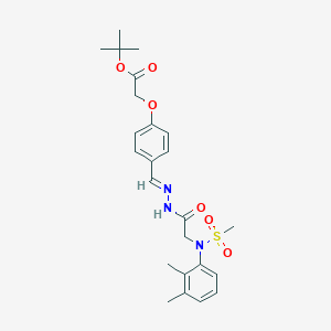 molecular formula C24H31N3O6S B423867 Tert-butyl [4-(2-{[2,3-dimethyl(methylsulfonyl)anilino]acetyl}carbohydrazonoyl)phenoxy]acetate 