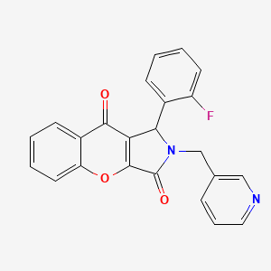 molecular formula C23H15FN2O3 B4238671 1-(2-fluorophenyl)-2-(3-pyridinylmethyl)-1,2-dihydrochromeno[2,3-c]pyrrole-3,9-dione 
