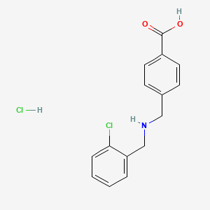 molecular formula C15H15Cl2NO2 B4238714 4-{[(2-chlorobenzyl)amino]methyl}benzoic acid hydrochloride 