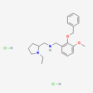 molecular formula C22H32Cl2N2O2 B4238722 1-[2-(benzyloxy)-3-methoxyphenyl]-N-[(1-ethyl-2-pyrrolidinyl)methyl]methanamine dihydrochloride 