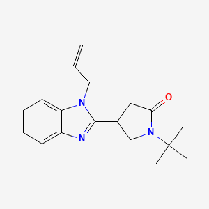 molecular formula C18H23N3O B4238729 4-(1-allyl-1H-benzimidazol-2-yl)-1-tert-butyl-2-pyrrolidinone 