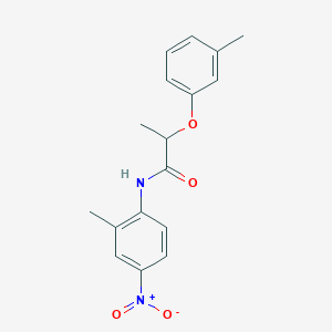 molecular formula C17H18N2O4 B4238743 N-(2-methyl-4-nitrophenyl)-2-(3-methylphenoxy)propanamide 