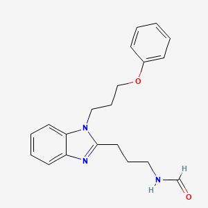 molecular formula C20H23N3O2 B4238775 {3-[1-(3-phenoxypropyl)-1H-benzimidazol-2-yl]propyl}formamide 