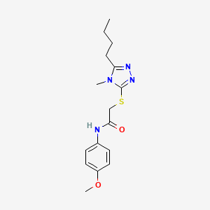 2-[(5-butyl-4-methyl-4H-1,2,4-triazol-3-yl)thio]-N-(4-methoxyphenyl)acetamide