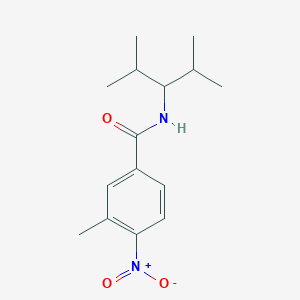 molecular formula C15H22N2O3 B4238820 N-(1-isopropyl-2-methylpropyl)-3-methyl-4-nitrobenzamide 