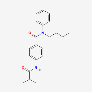 molecular formula C21H26N2O2 B4238831 N-butyl-4-(isobutyrylamino)-N-phenylbenzamide 