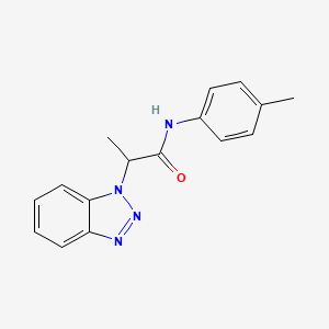 molecular formula C16H16N4O B4238834 2-(1H-1,2,3-benzotriazol-1-yl)-N-(4-methylphenyl)propanamide 