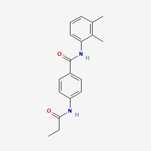 molecular formula C18H20N2O2 B4238859 N-(2,3-dimethylphenyl)-4-(propionylamino)benzamide 