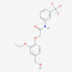 molecular formula C18H18F3NO4 B4238875 2-[2-ethoxy-4-(hydroxymethyl)phenoxy]-N-[3-(trifluoromethyl)phenyl]acetamide 