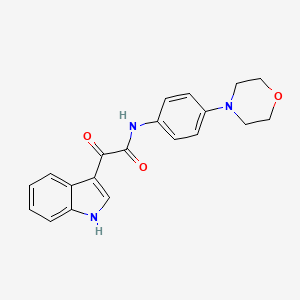 molecular formula C20H19N3O3 B4238881 2-(1H-indol-3-yl)-N-[4-(4-morpholinyl)phenyl]-2-oxoacetamide 